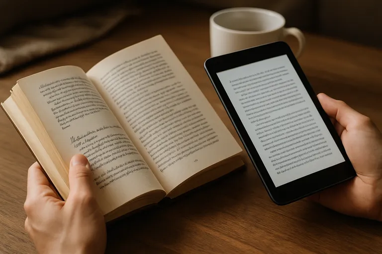 Boeken lezen op papier en online