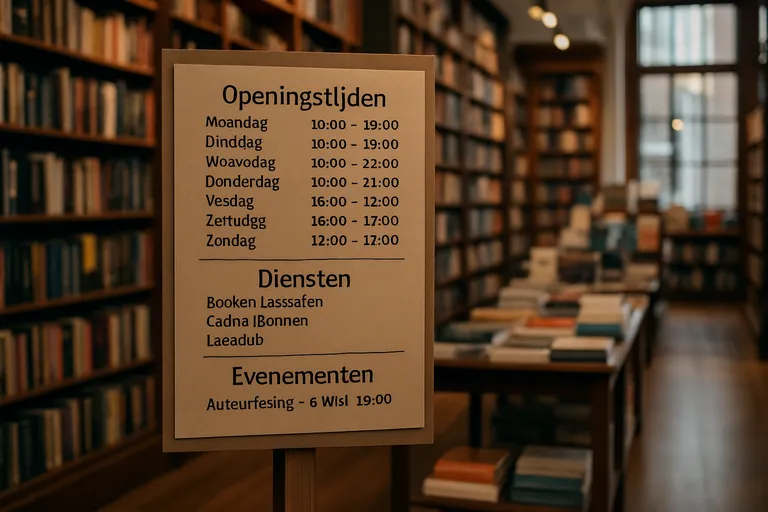 Praktisch: openingstijden, diensten en evenementen